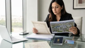 NRI reviewing Dholera plot purchase documents and FEMA rules